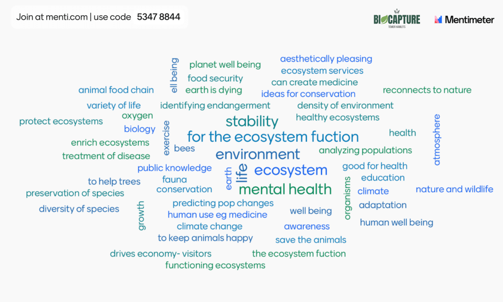 Biodiversity importance word cloud